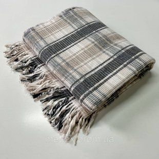 Піке-купон Selonya МОЗАЇКА - смужка бежево-графітова  - 180 см х 210 см  2826933846 фото