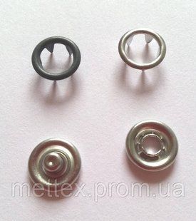 Кнопка 9,5 мм матова No 5 &mdash; темно-сіра 449089413 фото
